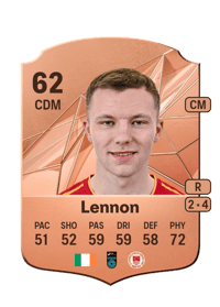 Jamie Lennon Rare 62 OVR