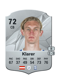 Christoph Klarer Rare 72 OVR
