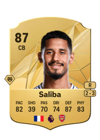 William Saliba Rare 87 OVR