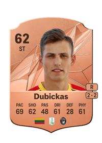 Edgaras Dubickas Rare 62 OVR