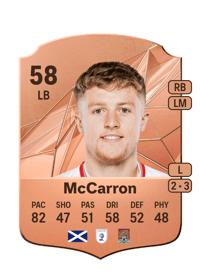 Liam McCarron Rare 58 OVR
