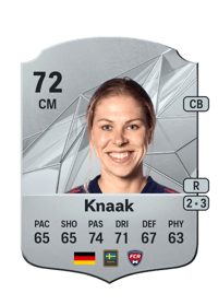 Rebecca Knaak Rare 72 OVR