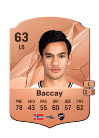 Josef Brian Baccay Rare 63 OVR