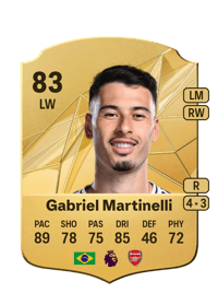Gabriel Martinelli Rare 83 OVR