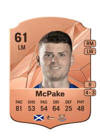 Josh McPake Rare 61 OVR