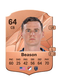 Tanner Beason Rare 64 OVR