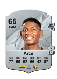 Jefferson Arce Rare 65 OVR