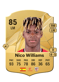 Nico Williams Rare 85 OVR
