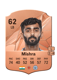 Akash Mishra Rare 62 OVR
