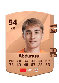 Abudulam Abdurasul Common 54 OVR