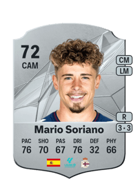 Mario Soriano Rare 72 OVR