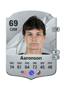 Paxten Aaronson Rare 69 OVR