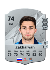 Arsen Zakharyan Rare 74 OVR