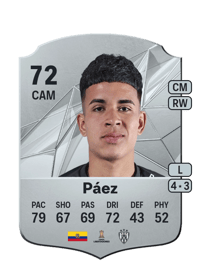 Kendry Páez Rare 72 OVR