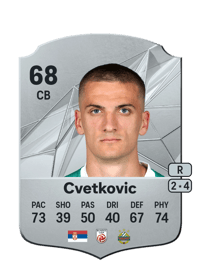 Nenad Cvetkovic Rare 68 OVR