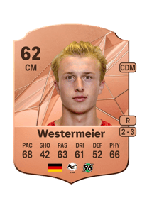 Ben Westermeier Rare 62 OVR