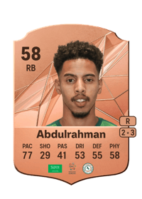 Mohammed Abdulrahman Rare 58 OVR