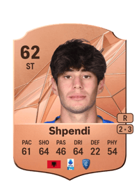 Stiven Shpendi Rare 62 OVR