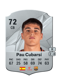 Pau Cubarsí Rare 72 OVR