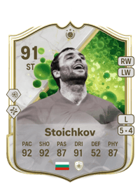 Hristo Stoichkov Grassroot Greats Icon 91 OVR
