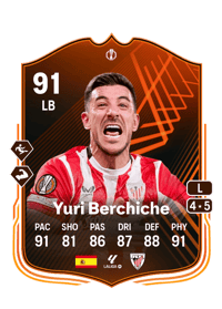 Yuri Berchiche UEFA Europa League RTTF 91 OVR