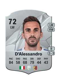 Marco D'Alessandro Rare 72 OVR