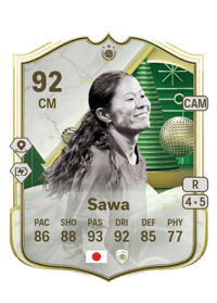 Homare Sawa Winter Wildcards Icon 92 OVR