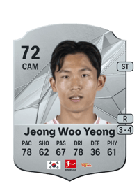 Jeong Woo Yeong Rare 72 OVR