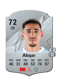 Abdelkabir Abqar Rare 72 OVR