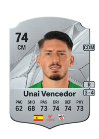 Unai Vencedor Rare 74 OVR