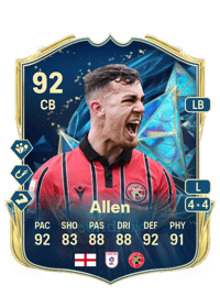 Taylor Allen TEAM OF THE SEASON 92 OVR
