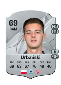 Kacper Urbański Rare 69 OVR