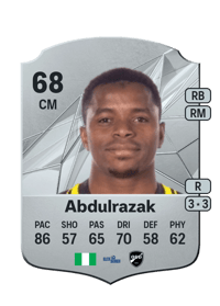 Ishaq Abdulrazak Rare 68 OVR
