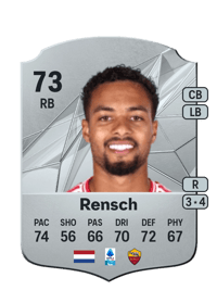 Devyne Rensch Rare 73 OVR