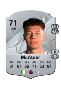 Kasey McAteer Rare 71 OVR