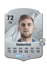 Nicolás Valentini Rare 72 OVR