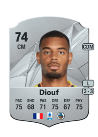 Andy Diouf Rare 74 OVR