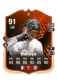 Jean-Mattéo Bahoya UEFA Europa League RTTF 91 OVR