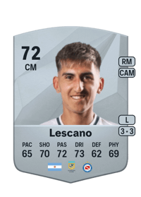 Alan Lescano Common 72 OVR