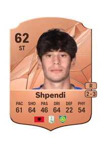 Stiven Shpendi Rare 62 OVR