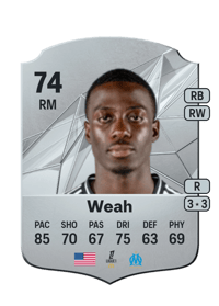 Timothy Weah Rare 74 OVR