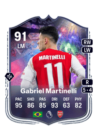 Gabriel Martinelli NumeroFUT 91 OVR