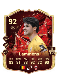 Senne Lammens TOTS Champions 92 OVR