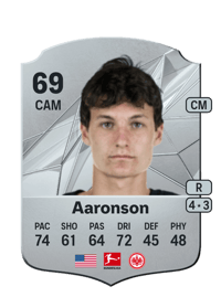 Paxten Aaronson Rare 69 OVR