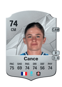 Laurie Cance Rare 74 OVR