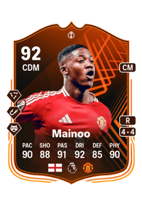 Kobbie Mainoo UEFA Europa League RTTF 92 OVR