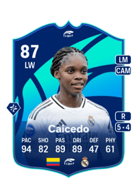 Linda Caicedo Liga F POTM 87 OVR