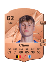 Thomas Claes Rare 62 OVR