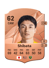 Shun Shibata Rare 62 OVR