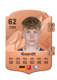 Lennart Koerdt Rare 62 OVR